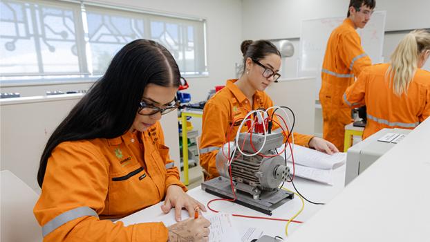 Electrical training at a WA TAFE college.