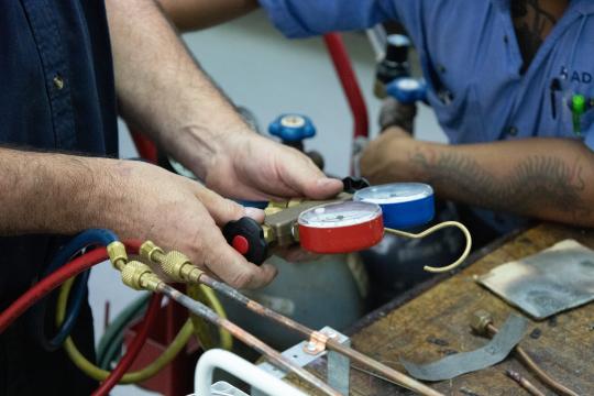 Refrigeration mechanic tools.