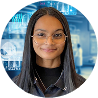 Maisha Zaman at work.